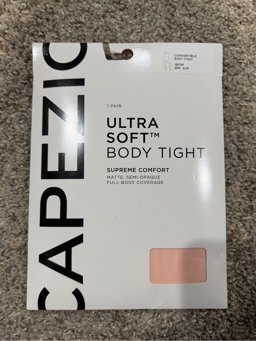 Capezio Ultra Soft Body Tight Convertible Pink Size S/M NEW